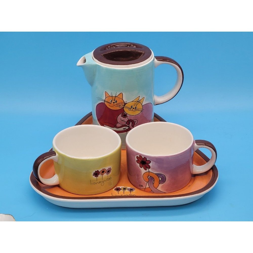 A Loja do Gato Preto Honeymoon Cats Coffee/Tea Set